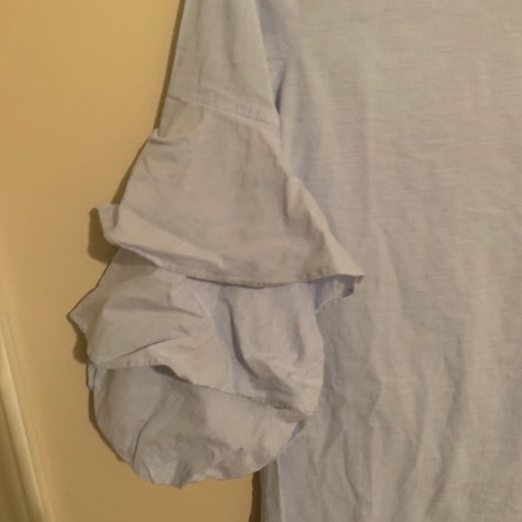 Zara ruffle sleeve high neck dress chambray - Picture 8 of 8